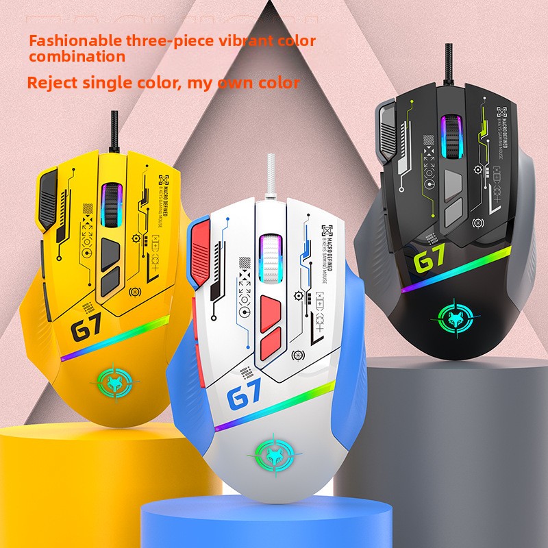 Gaming Keyboard 1 Hand - Mouse Gaming Berkabel G6 128000DPI ChipA826