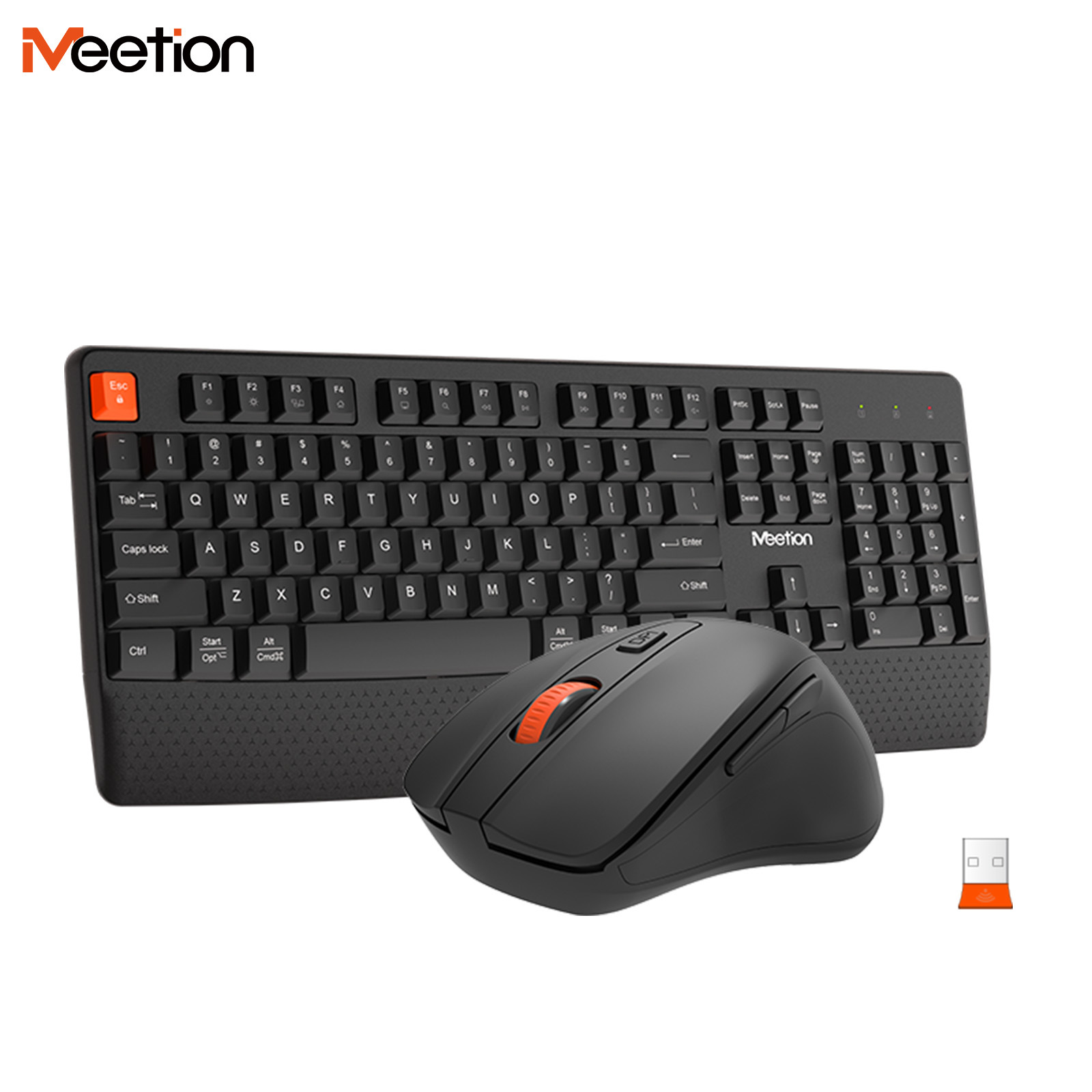 Gaming Keyboard No Noise - Set Keyboard dan Mouse Nirkabel 2.4G