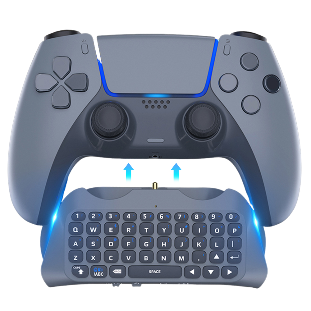 Gaming Keyboard Type C - Pengontrol Keyboard Nirkabel untuk PlayStation 5,