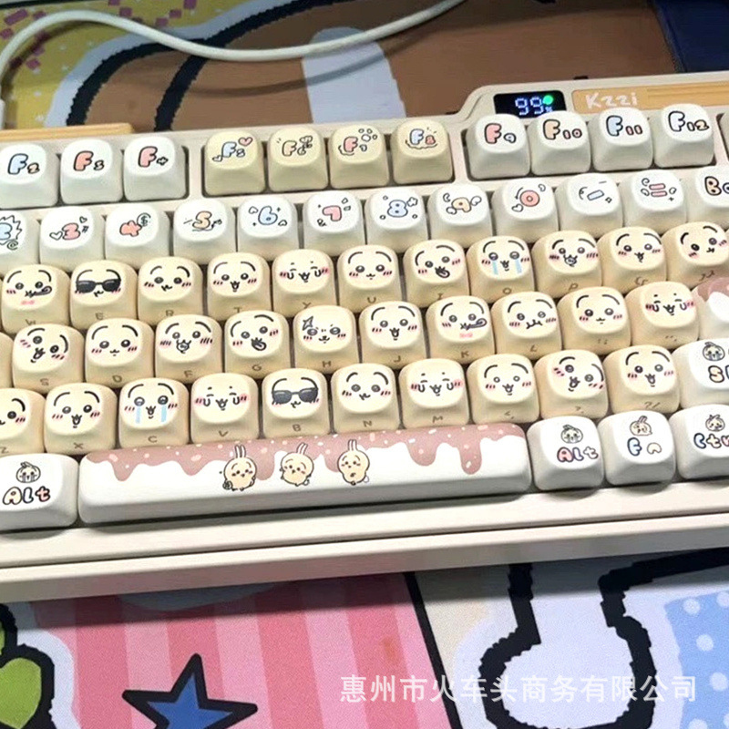 Gaming Keyboard Emoji - Set Keycap Emoji Chiikawa Lucu Ekspresi