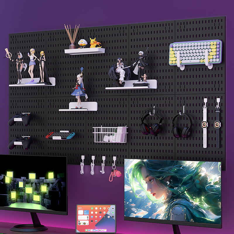 Gaming Keyboard Mouse - Rak Pegboard Perekat untuk Gaming –