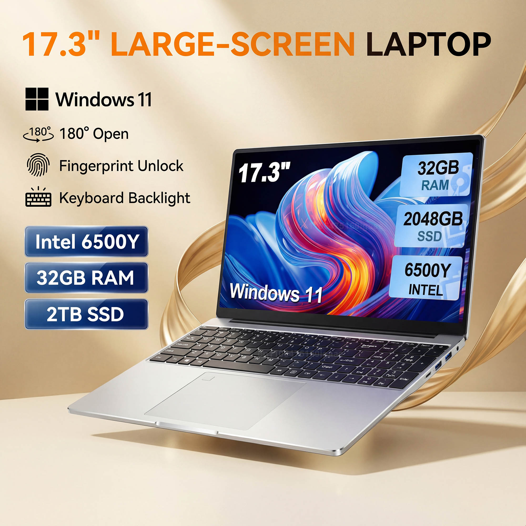 Gaming Keyboard Backlit - Laptop Layar Besar 17,3