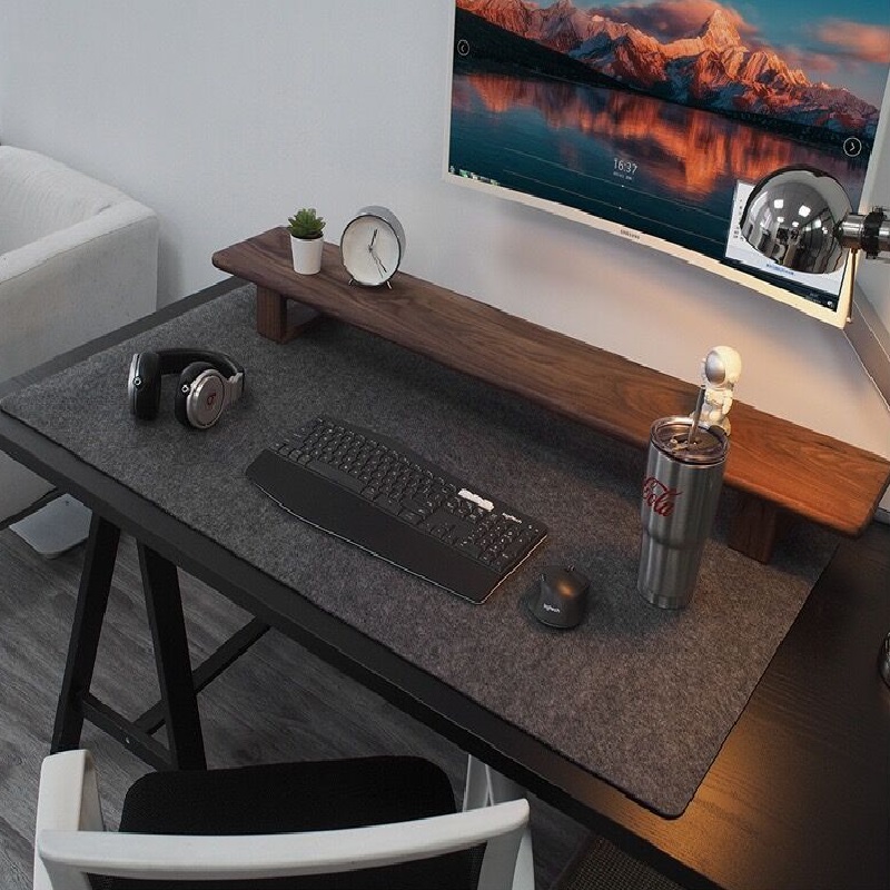 Gaming Keyboard Mouse - Alas Mouse Gaming Besar Abu-abu Tua