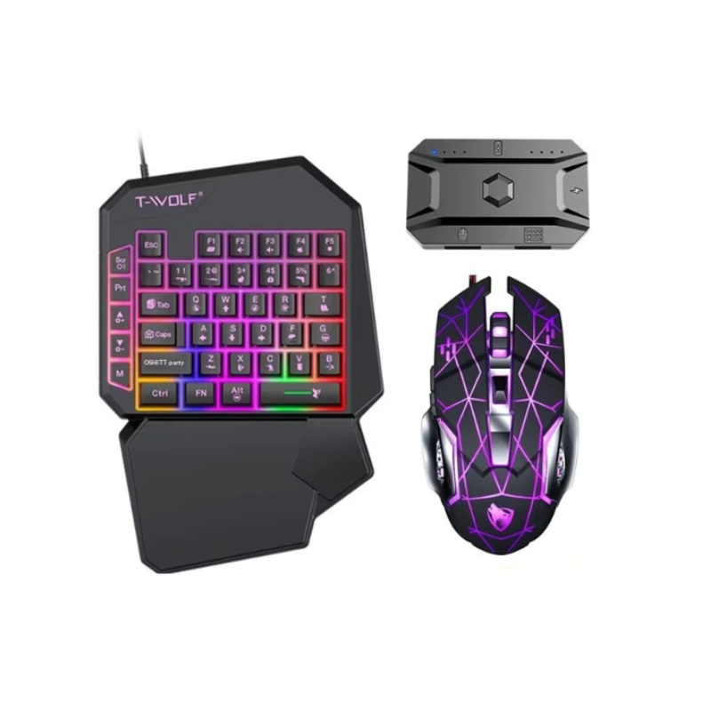 Gaming Keyboard 1 Hand - T-Wolf Tf950 5 in 1 Keyboard