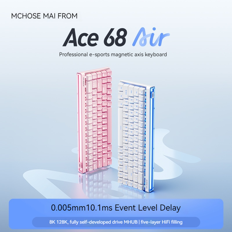 Gaming Keyboard Mechanical - Keyboard Mekanik Mchose Ace68 Air Magnetic