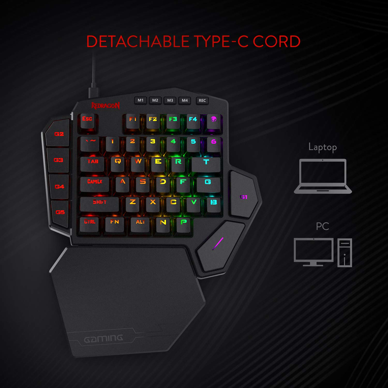 Redragon Keyboard Gaming K585  - Gaming Keyboard 1 Hand ulasan dan harga