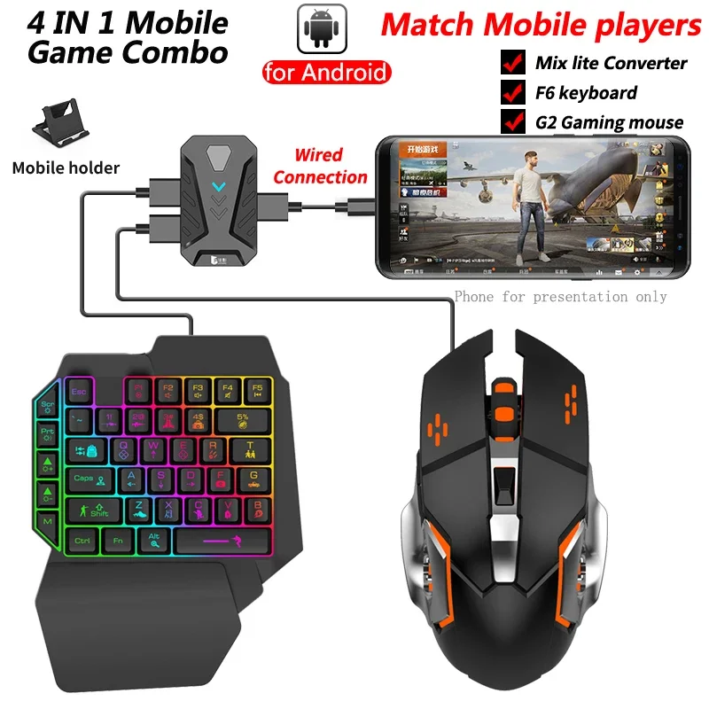 Gamepad Mixlite untuk Ponsel A - Gaming Keyboard And Mouse Mobile ulasan dan harga