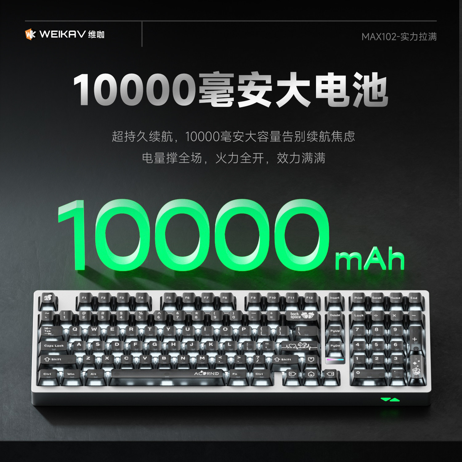 Weika Max102 Casing Aluminium  - Gaming Keyboard Mechanical ulasan dan harga