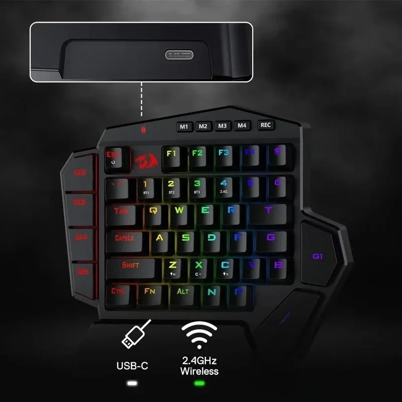 Redragon K585 PRO Keyboard Mek - Gaming Keyboard 1 Hand ulasan dan harga