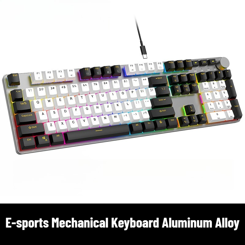 Keyboard Mekanik E-sports Alum - Gaming Keyboard No Noise ulasan dan harga
