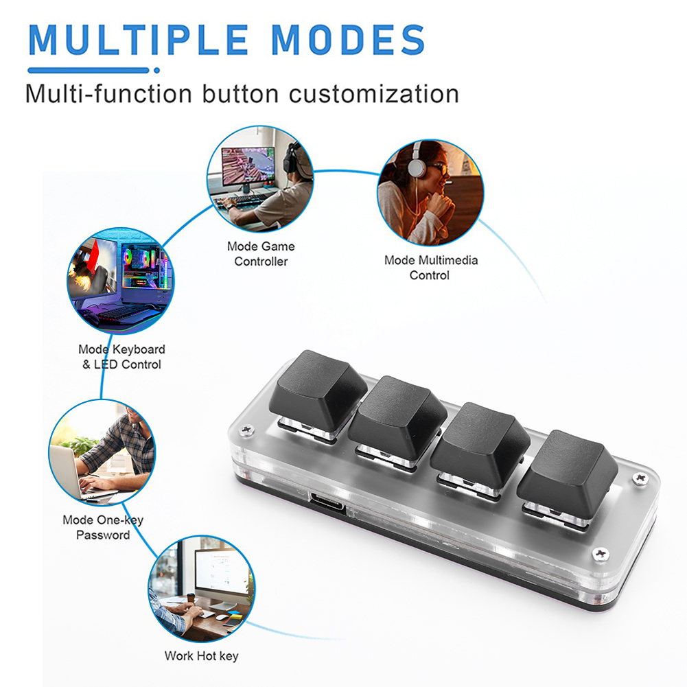 3 Tombol 1 Knob/4 Tombol Keybo - Gaming Keyboard 1 Hand ulasan dan harga