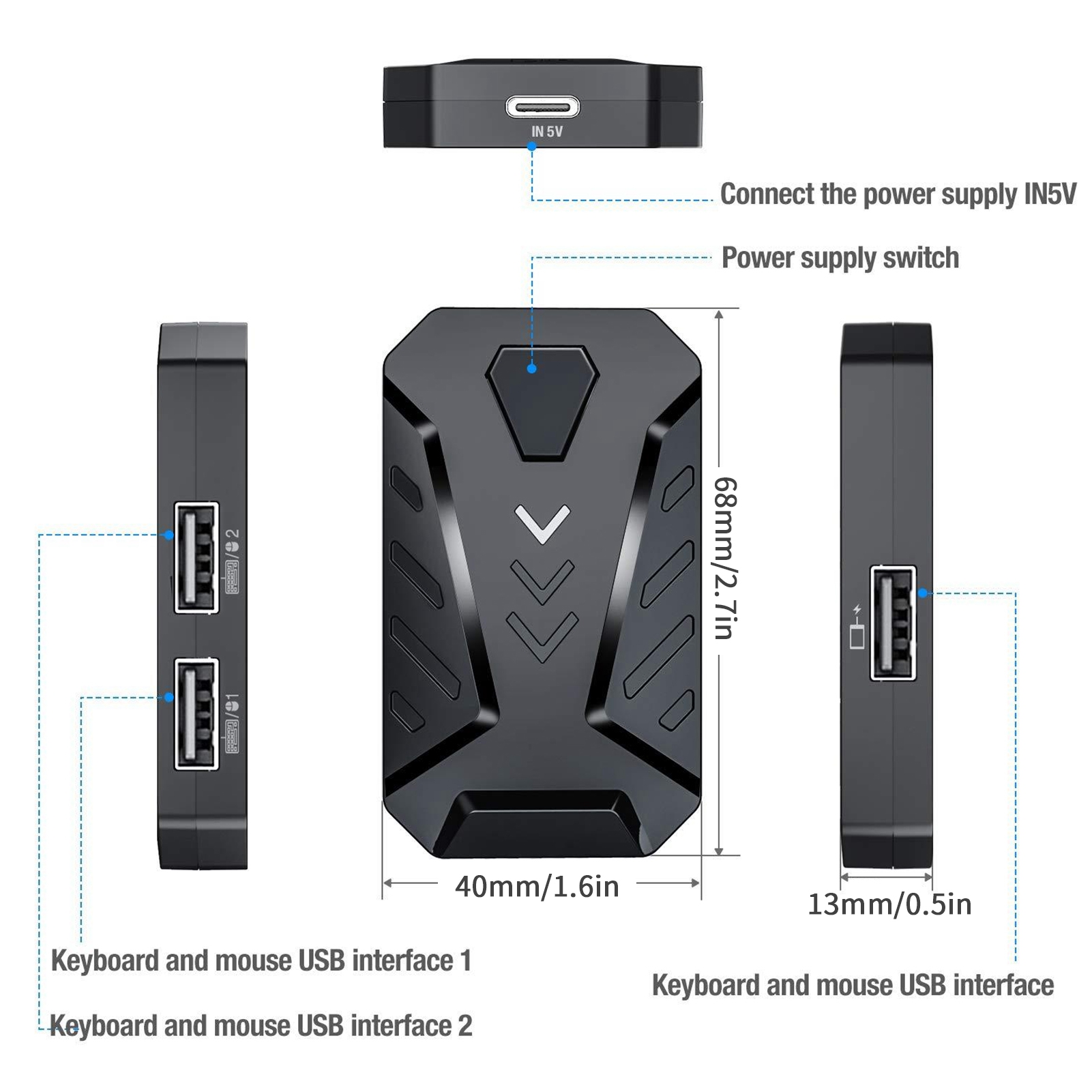 Adaptor Konverter Mouse Keyboa - Gaming Keyboard And Mouse Mobile ulasan dan harga