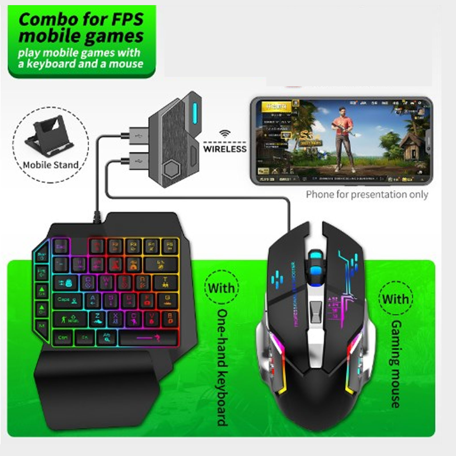 Set Konverter Mouse Keyboard K - Gaming Keyboard Mouse Combo ulasan dan harga