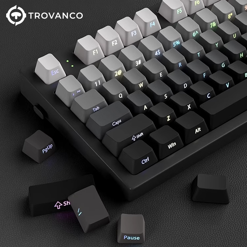 130 Keycap Gradien dengan Ceta - Gaming Keyboard Typewriter ulasan dan harga
