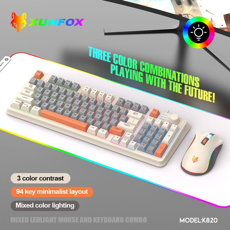 K820 Set Keyboard Game berkabe - Gaming Keyboard Mouse Combo ulasan dan harga