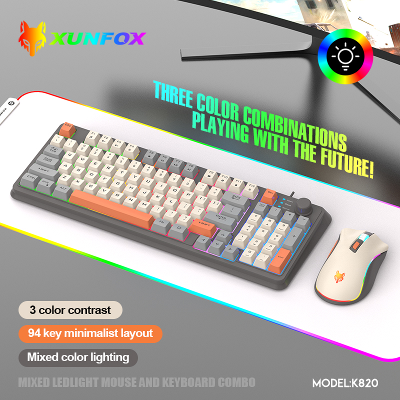 K820 Set Keyboard Game berkabe - Gaming Keyboard Mouse Combo ulasan dan harga