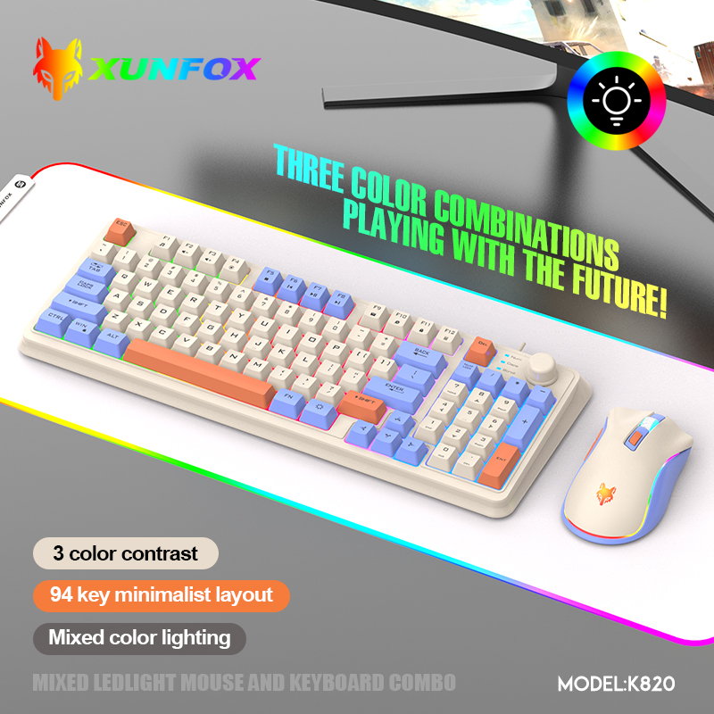 K820 Set Keyboard Game berkabe - Gaming Keyboard Mouse Combo ulasan dan harga