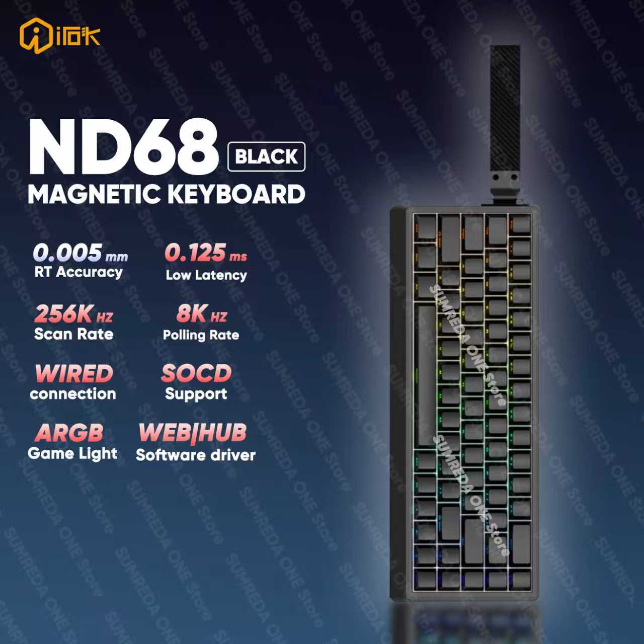 IROK ND68 ND68Pro Keyboard Mek - Gaming Keyboard Hall Effect Switches ulasan dan harga